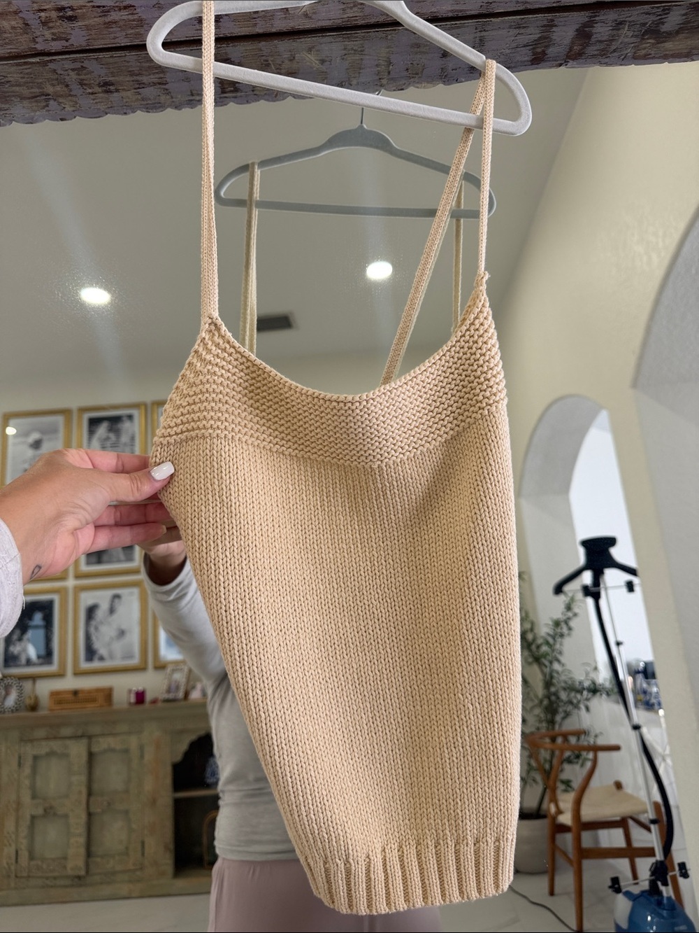 Reformation Cream Knit Top